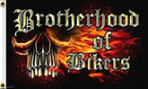 Wholesale BROTHERHOOD BIKER DELUXE 3' X 5' BIKER FLAG (Sold by the piece)